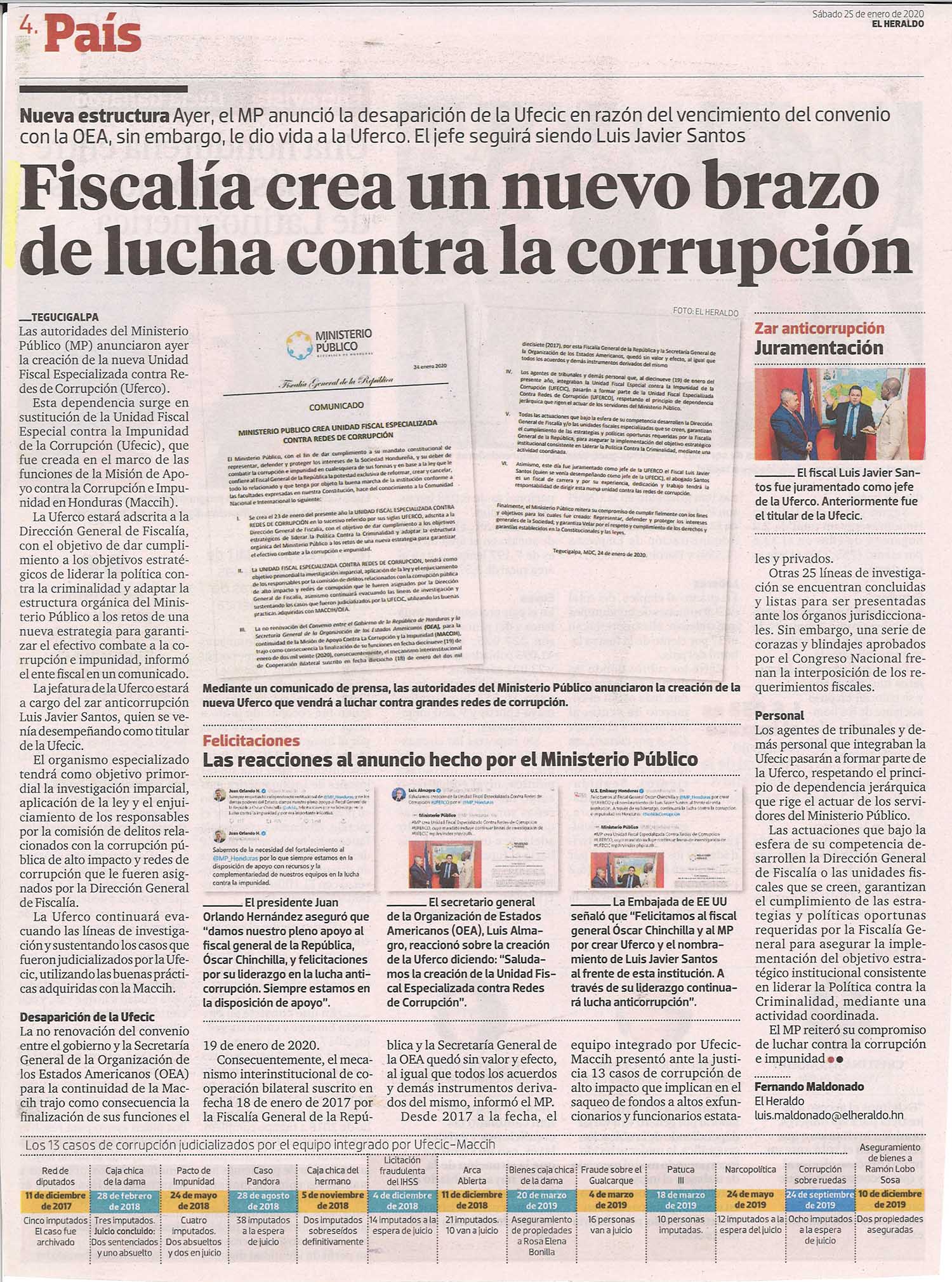 Fiscalía crea un nuevo brazo de lucha conta la corrupción – Hemeroteca ...