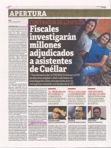 Fiscales investigarán millones adjudicados a asistentes de Cuéllar