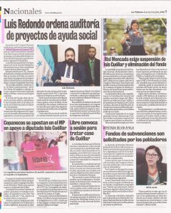 Luis Redondo ordena auditoría de proyectos de ayuda social