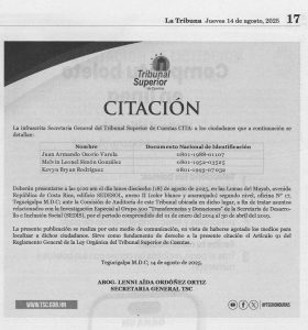 Citación – TSC