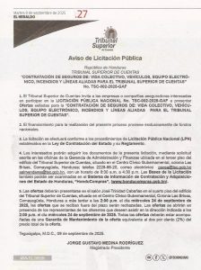 Licitación Pública No. TSC-002-2025-GAF