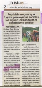 Foprideh asegura que fondos para ayudas sociales los siguen utilizando para clientelismo político