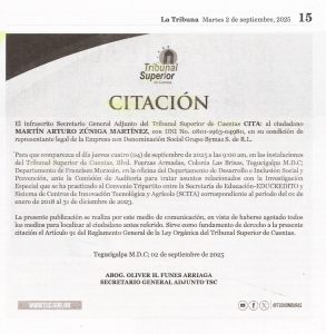 Citación – TSC