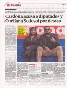 Cardona acusa a diputados y Cuéllar a Sedesol por desvío