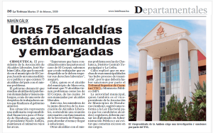 Nahún Calíx: Unas 75 alcaldías están demandas y embargadas