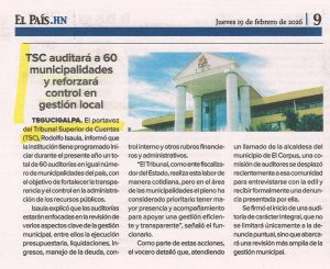 TSC auditará a 60 municipalidades y reforzará control en gestión local