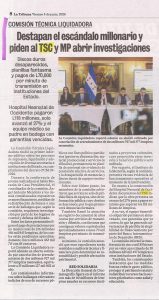 Destapan el escándalo millonario y piden al TSC y MP abrir investigaciones