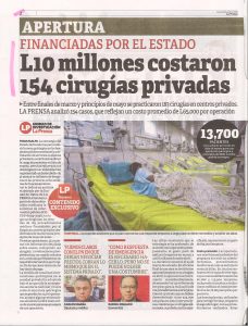 L10 millones costaron 154 cirugías privadas