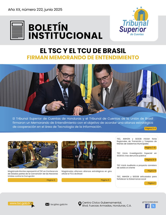 Portada del Boletín Institucional, junio 2025