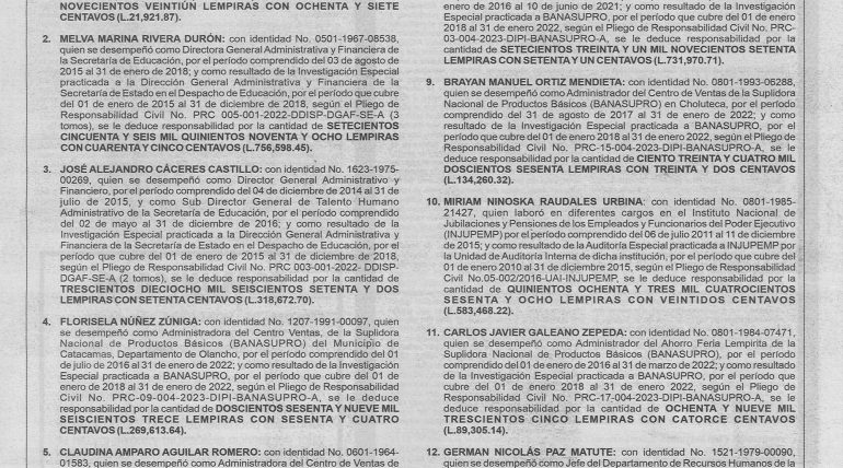 Notificación de Pliegos de Responsabilidad Civil - La Tribuna