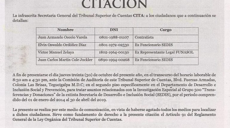 Citación TSC 27-10-2025