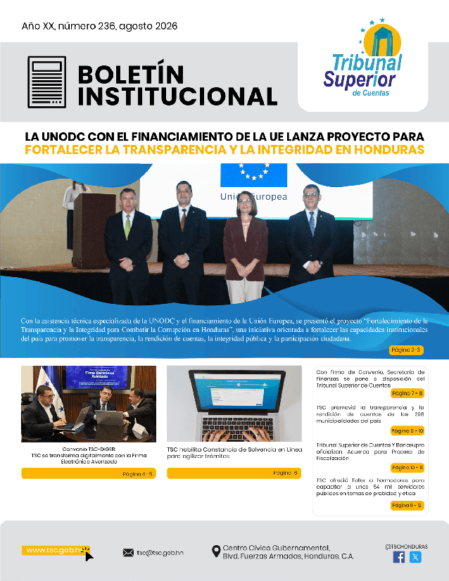 Boletín Institucional, agosto 2026.