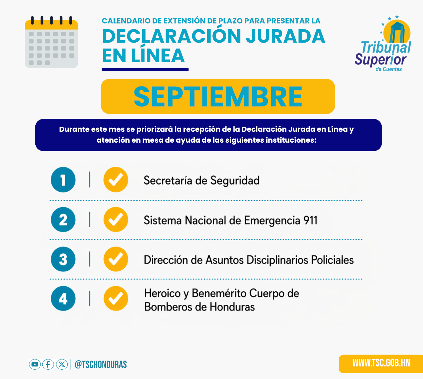 Instituciones que declaran en agosto 2026